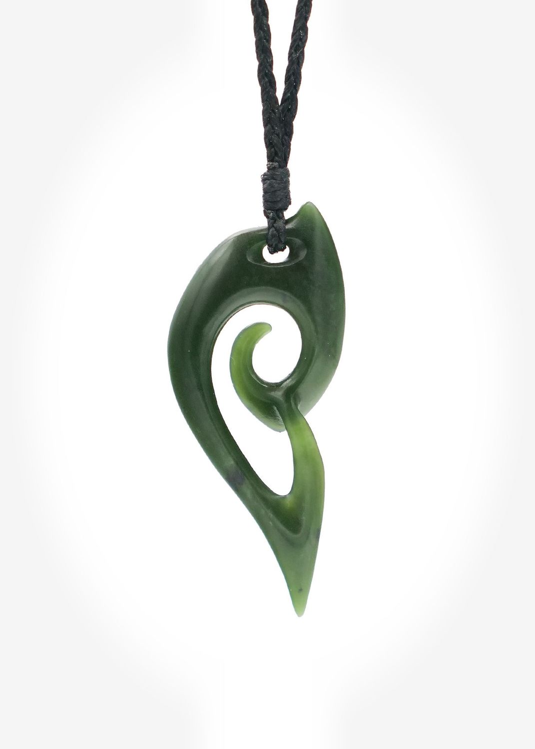 Moko Pounamu Koru NZ Genuine Kahurangi Greenstone - Moko Pounamu Koru NZ Genuine Kahurangi Greenstone -