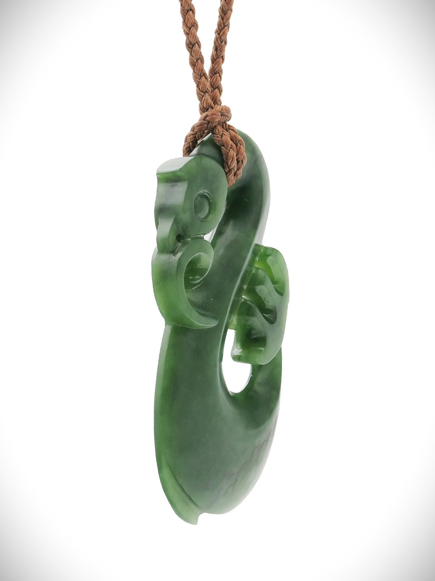 Moko Pounamu Manaia Genuine NZ Kawakawa Greenstone - Makakahikatoa