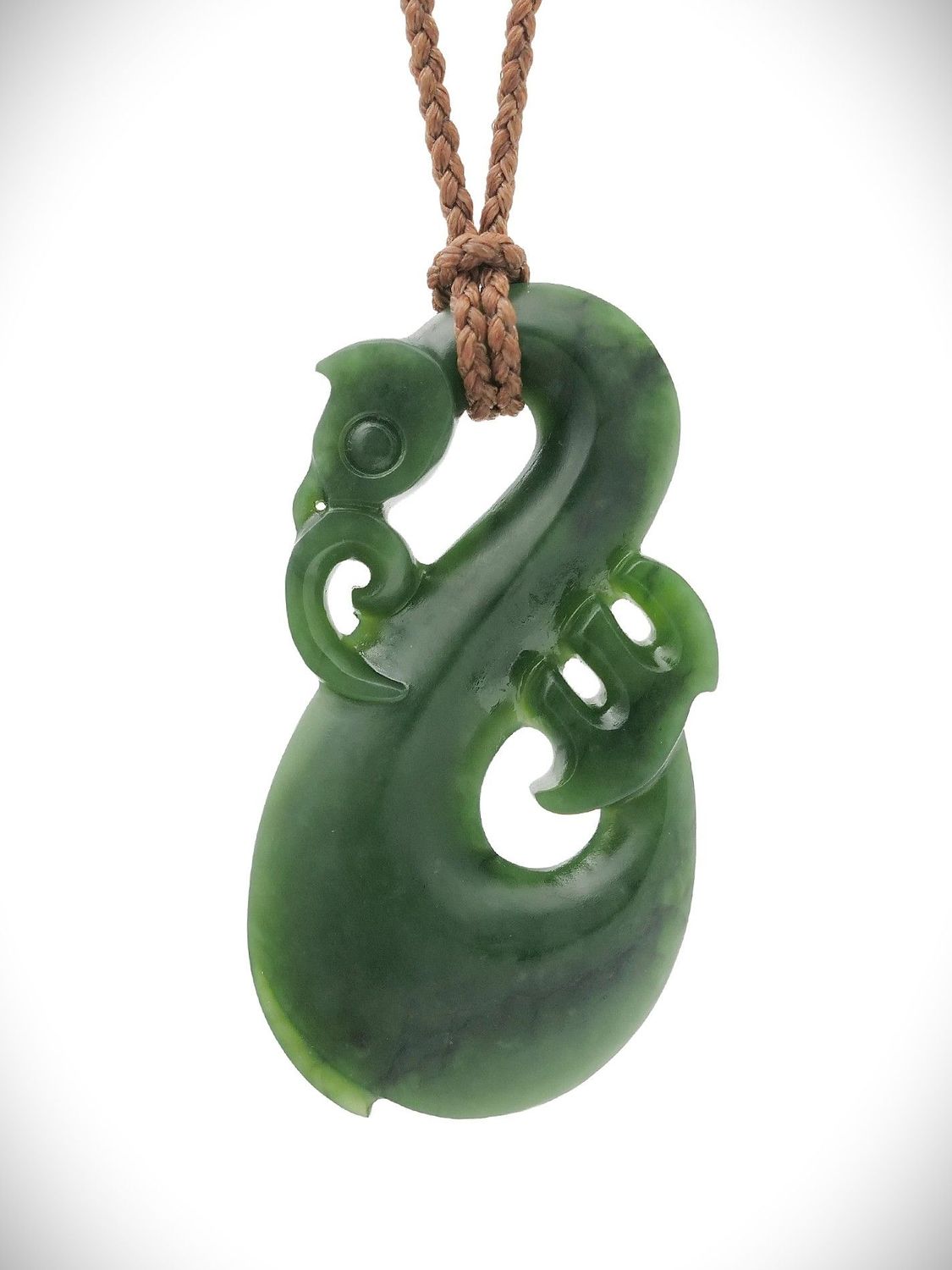 Moko Pounamu Manaia Genuine NZ Kawakawa Greenstone - Makakahikatoa Moko Pounamu Manaia Genuine NZ Kawakawa Greenstone - Makakahikatoa