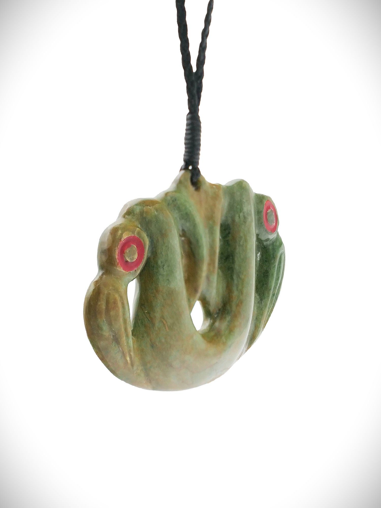Moko Pounamu Peka Peka NZ Genuine Raukaraka Greenstone - Kaiwaikawe
