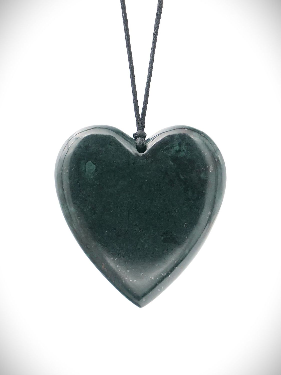 Moko Pounamu Manawa (Heart) NZ Genuine Serpentinite Greenstone - Wharehine