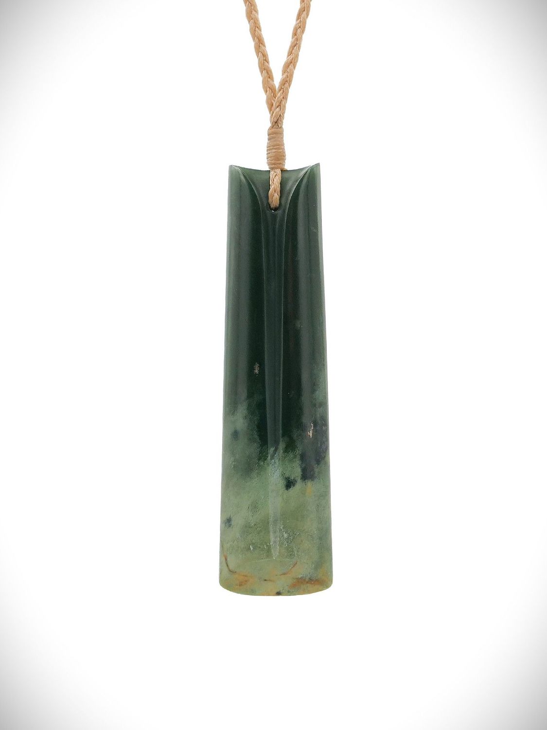Moko Pounamu Toki Genuine NZ Kawakawa Flower Greenstone - Rangikapiti