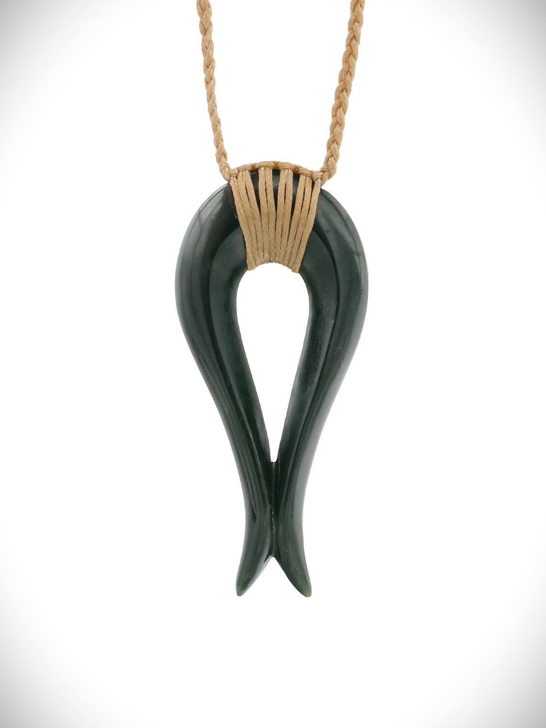 Moko Pounamu Artistic Design Genuine NZ Kawakawa Greenstone - Hukatere Moko Pounamu Artistic Design Genuine NZ Kawakawa Greenstone - Hukatere