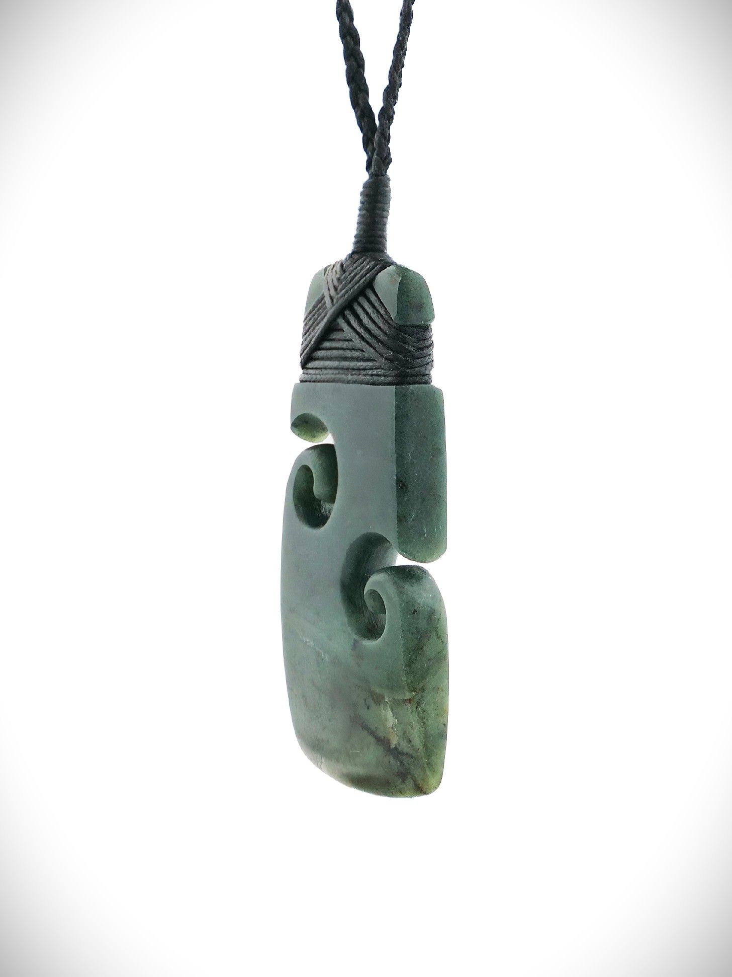 Moko Pounamu Koru Toki NZ Genuine Kawakawa Greenstone - Awanui