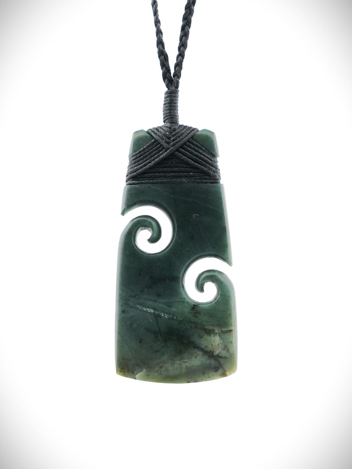 Moko Pounamu Koru Toki NZ Genuine Kawakawa Greenstone - Awanui