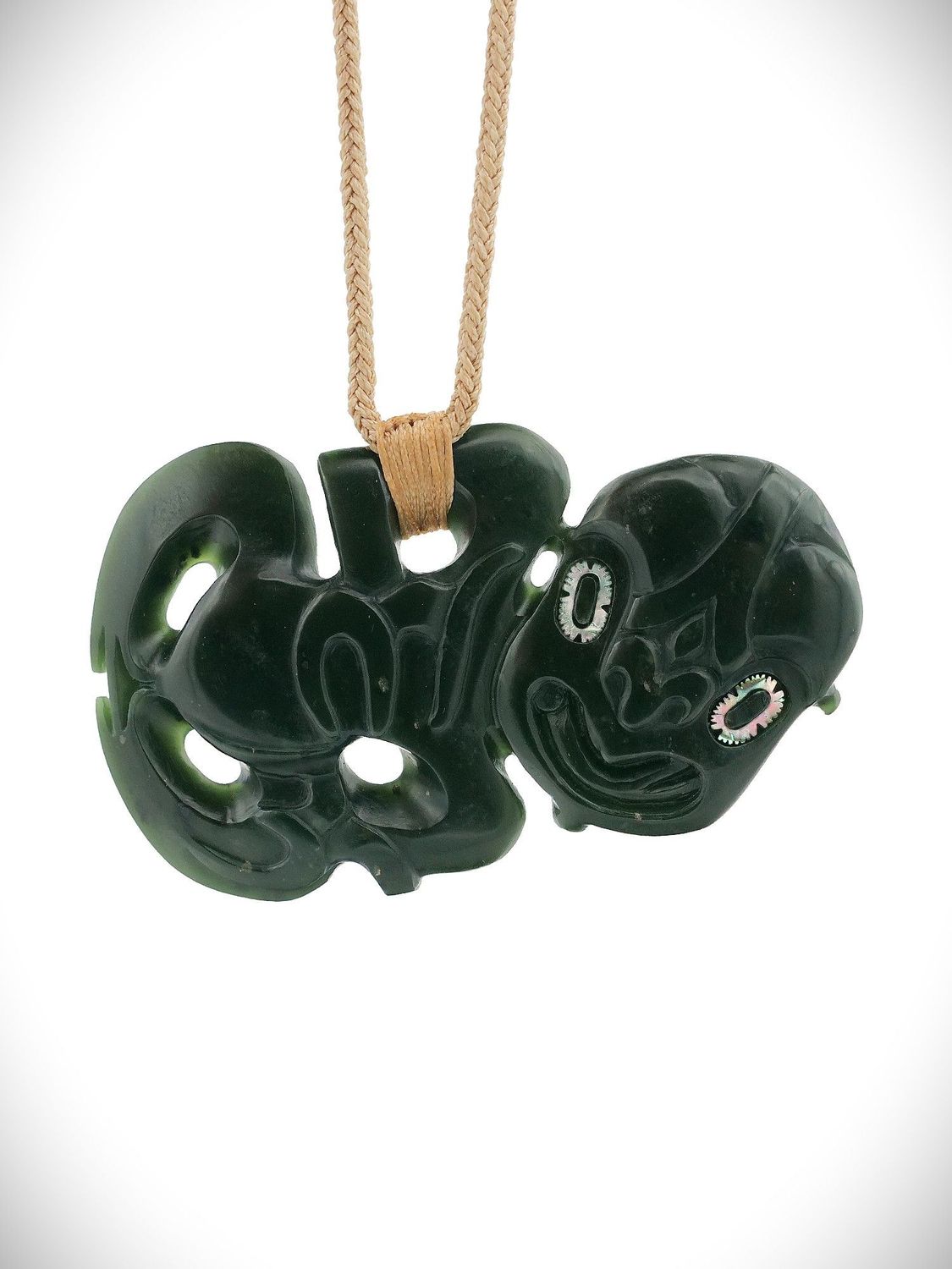 Moko Pounamu Hei Tiki NZ Genuine Kawakawa Greenstone - Parakai Moko Pounamu Hei Tiki NZ Genuine Kawakawa Greenstone - Parakai