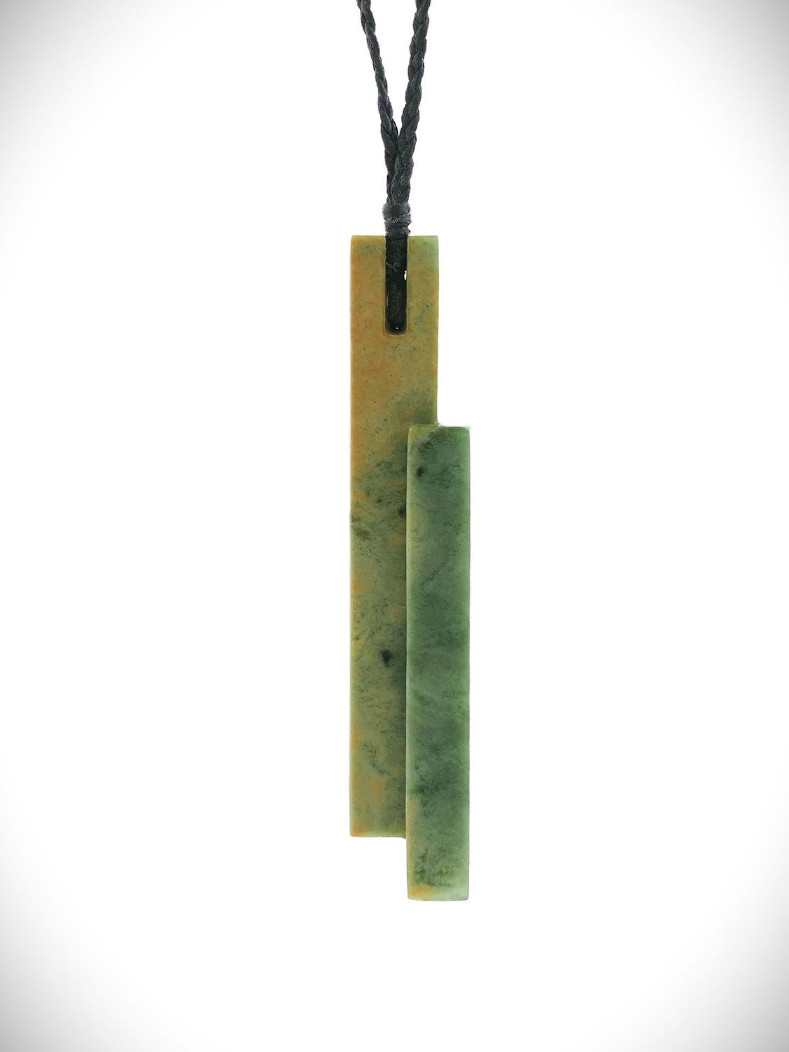 Moko Pounamu Artistic Design Genuine NZ Raukaraka Greenstone - Waitakere