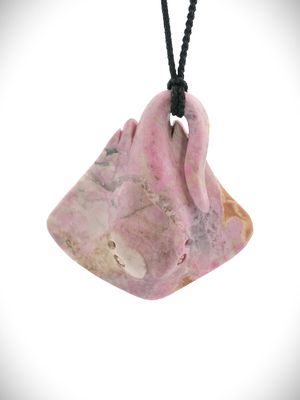 Moko Pounamu Te Whai Rahi (Manta Ray) Genuine NZ Rhodonite - Te Atatu