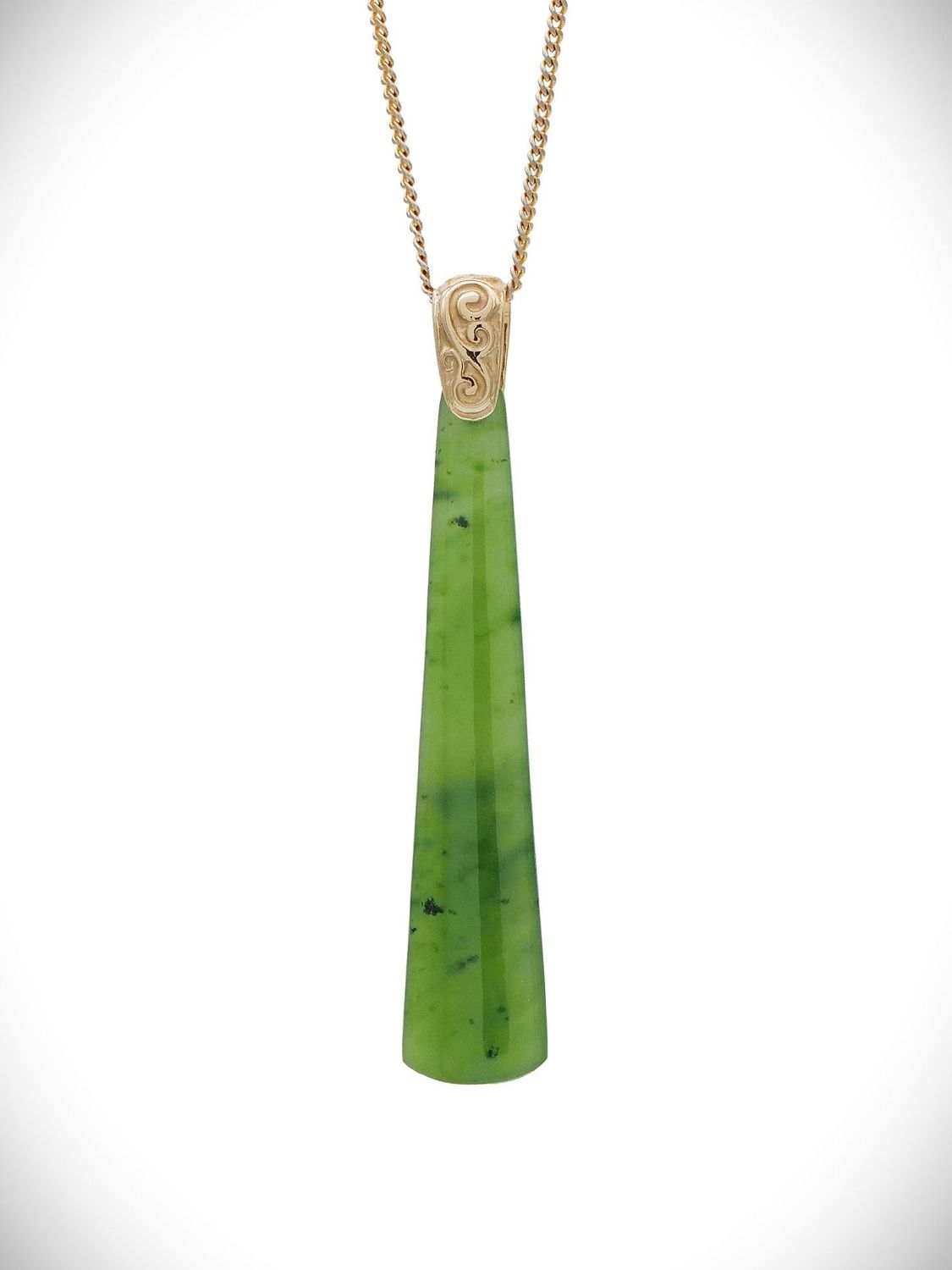 Moko Pounamu Kuru NZ Genuine Kahurangi Greenstone 9ct Gold - Terawhiti