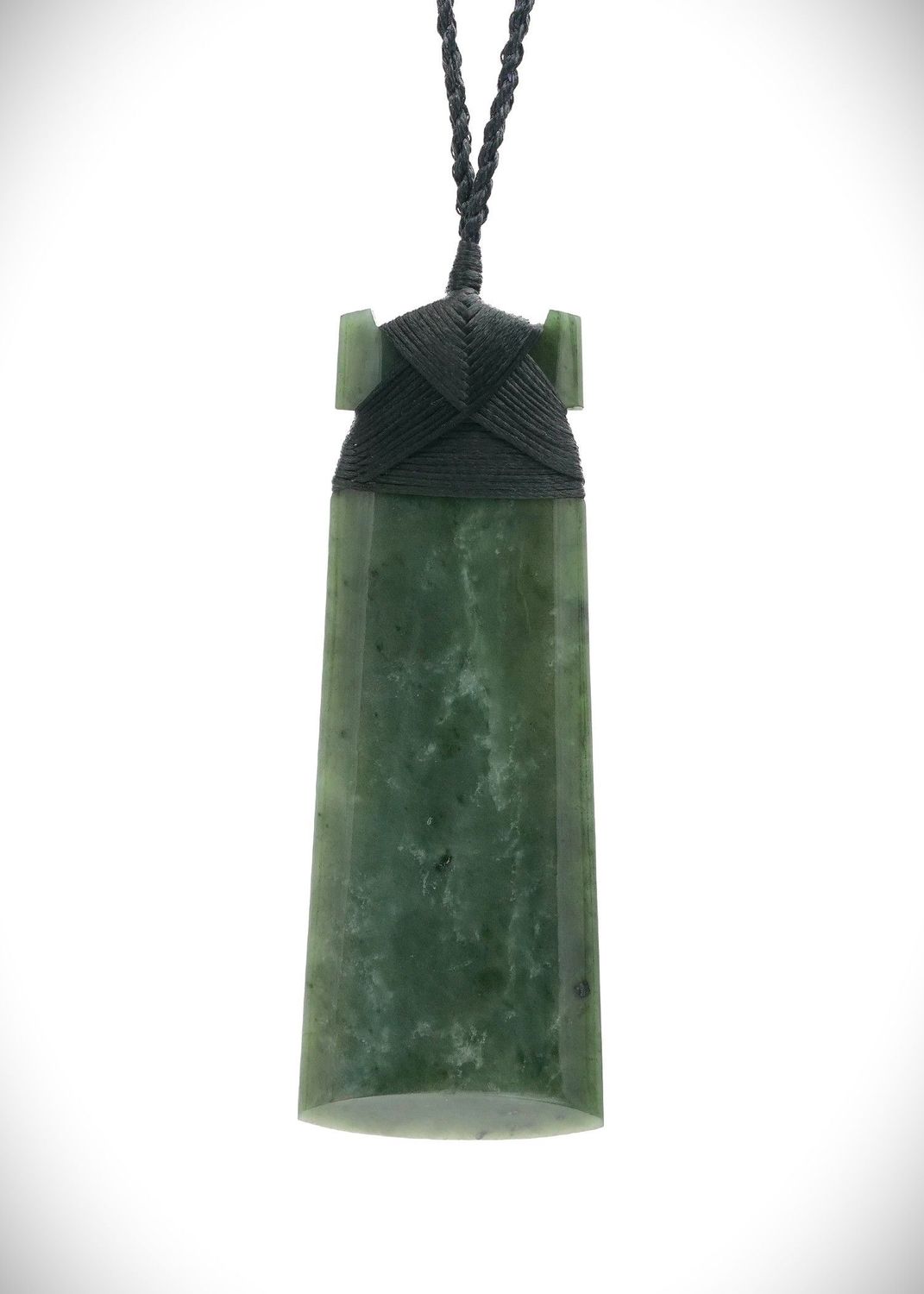 Moko Pounamu Genuine Kawakawa Greenstone Toki Large - TK3