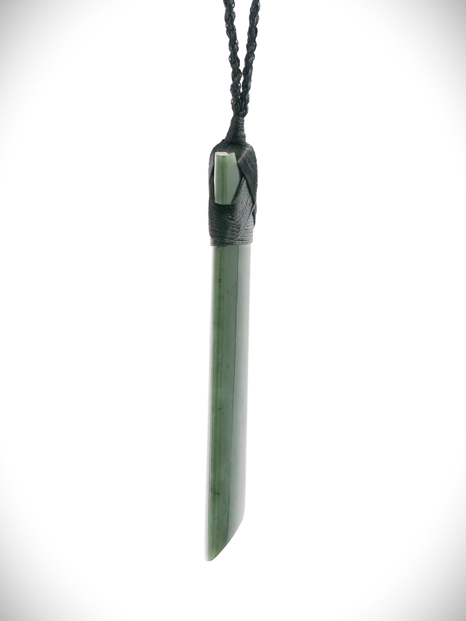Moko Pounamu Genuine Kawakawa Greenstone Toki Large - TK3
