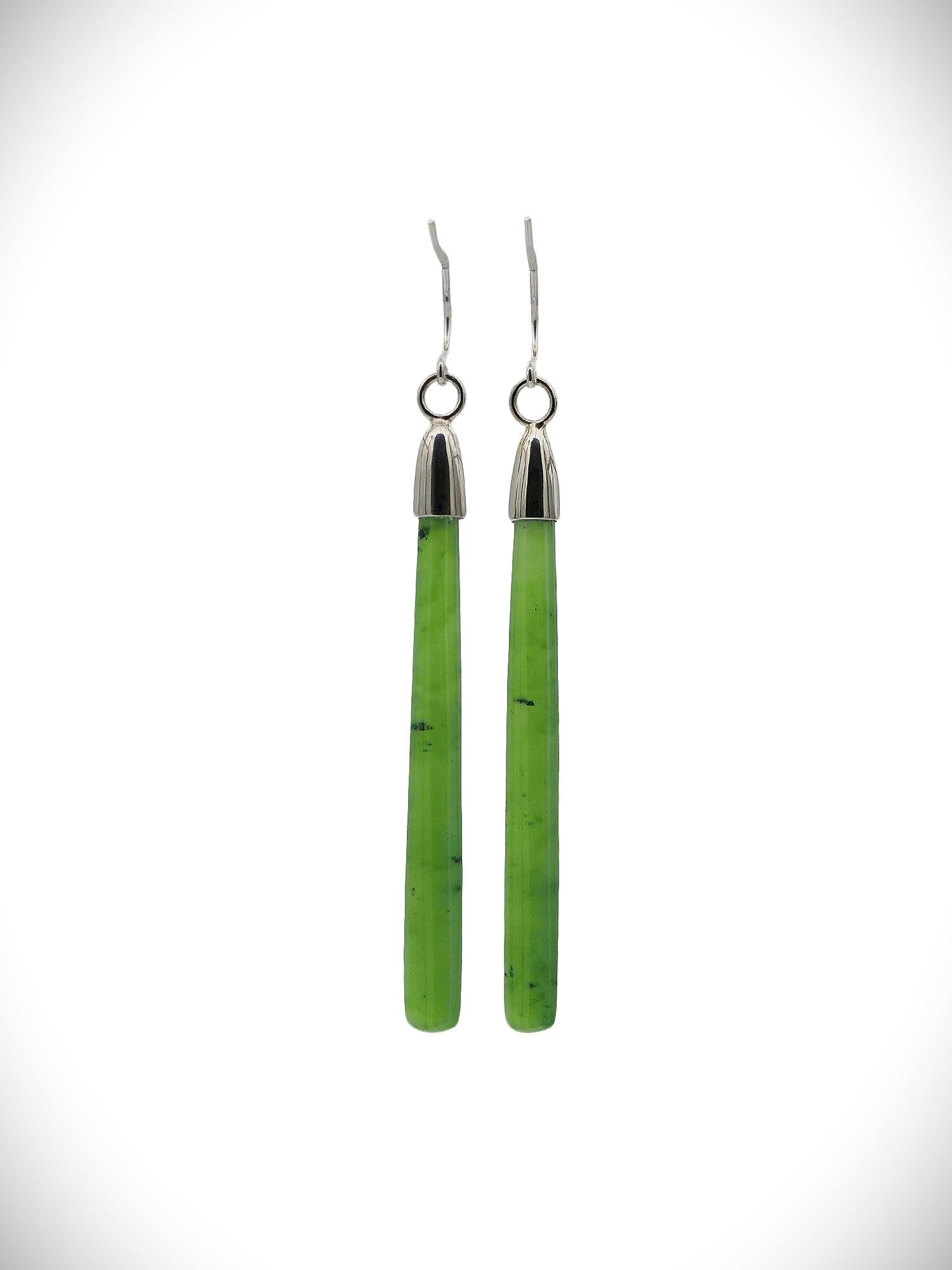 Moko Pounamu NZ Kahurangi Greenstone & Sterling Silver Earrings - Tauranganui