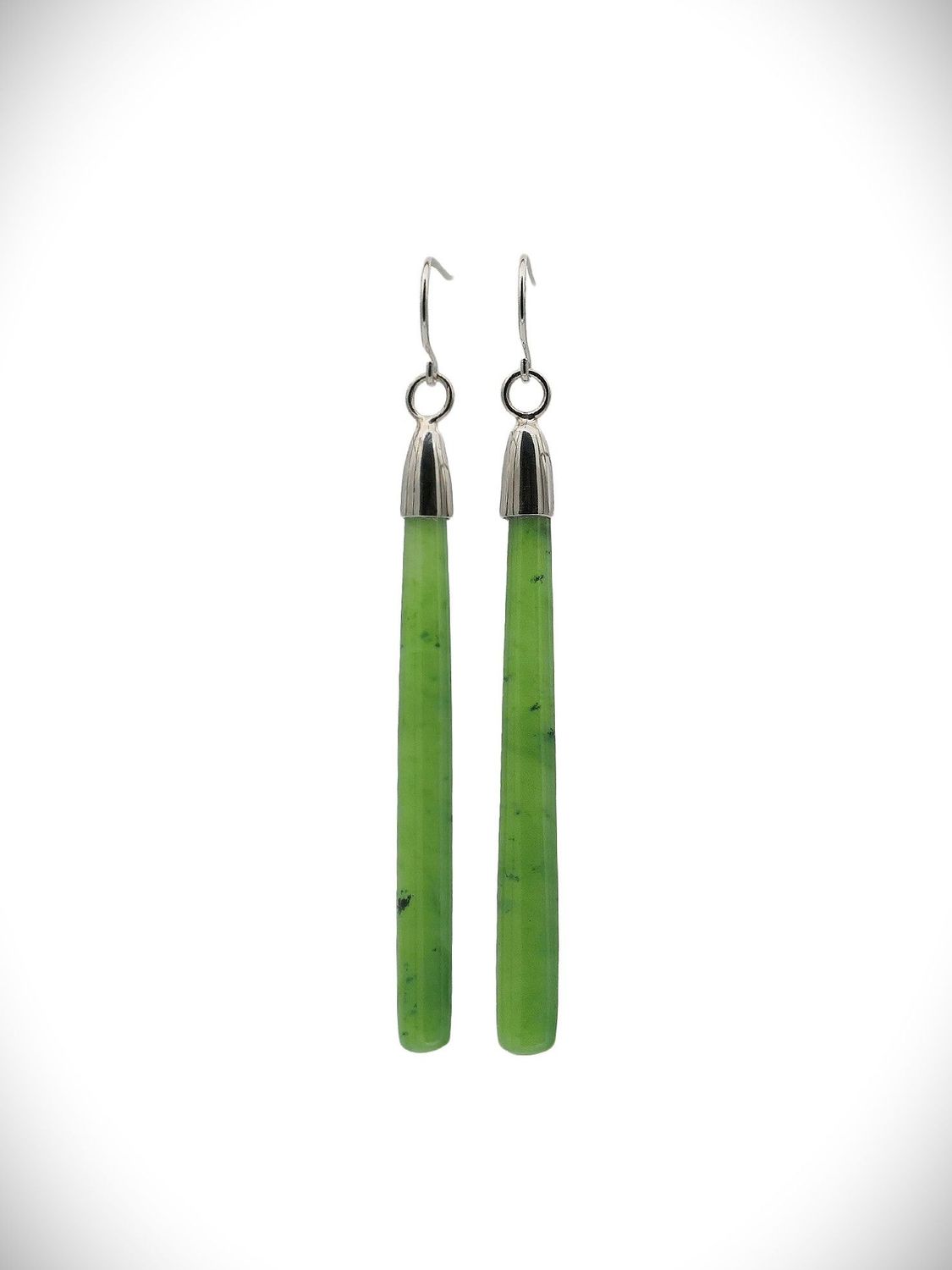 Moko Pounamu NZ Kahurangi Greenstone & Sterling Silver Earrings - Tauranganui