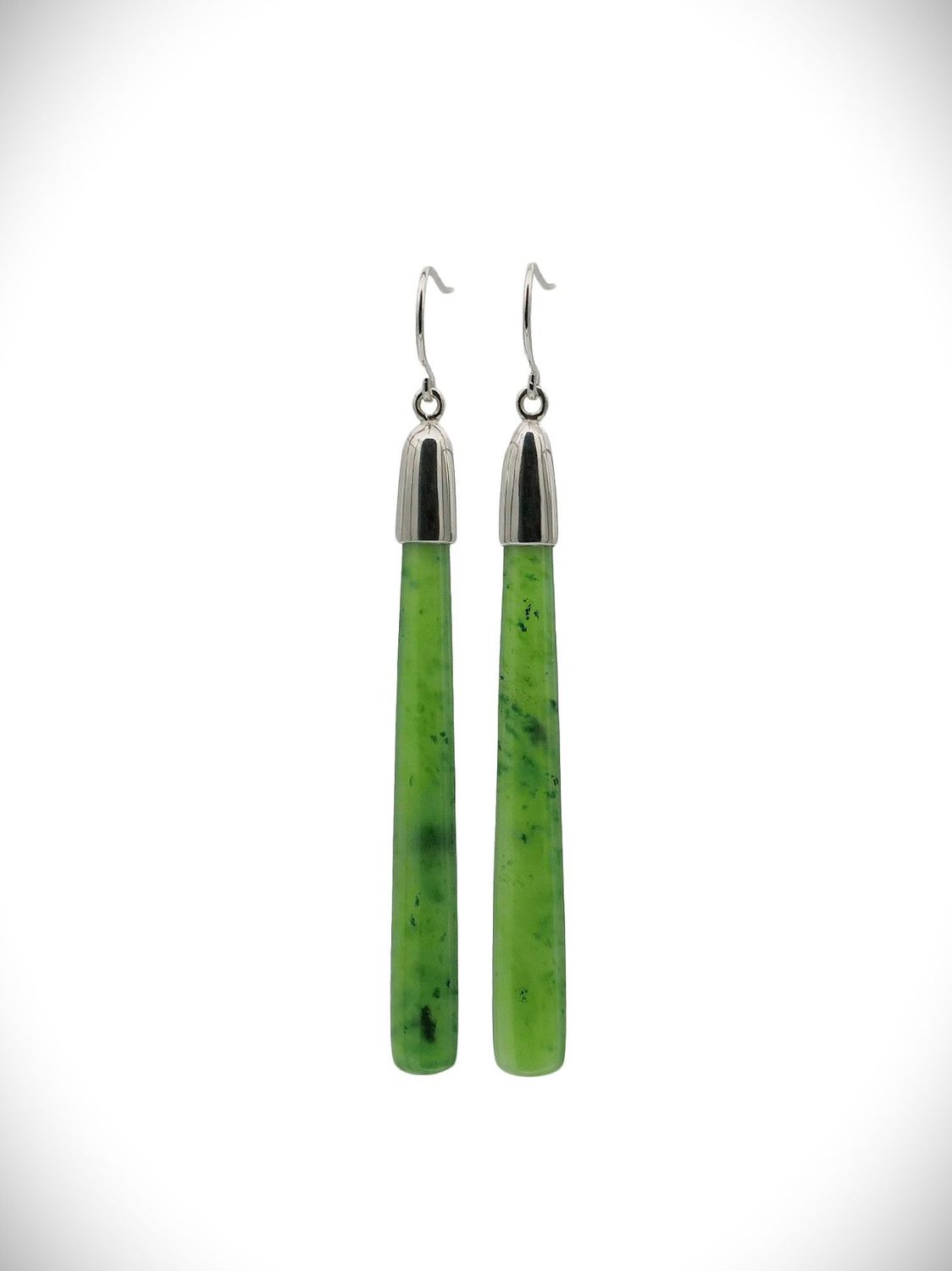 Moko Pounamu NZ Kahurangi Greenstone & Sterling Silver Earrings - Meremere Moko Pounamu NZ Kahurangi Greenstone & Sterling Silver Earrings - Meremere