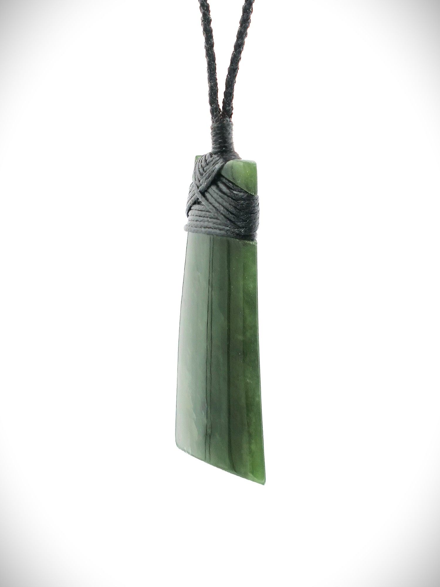 Moko Pounamu Toki Genuine NZ Kawakawa Greenstone - Pukemiro