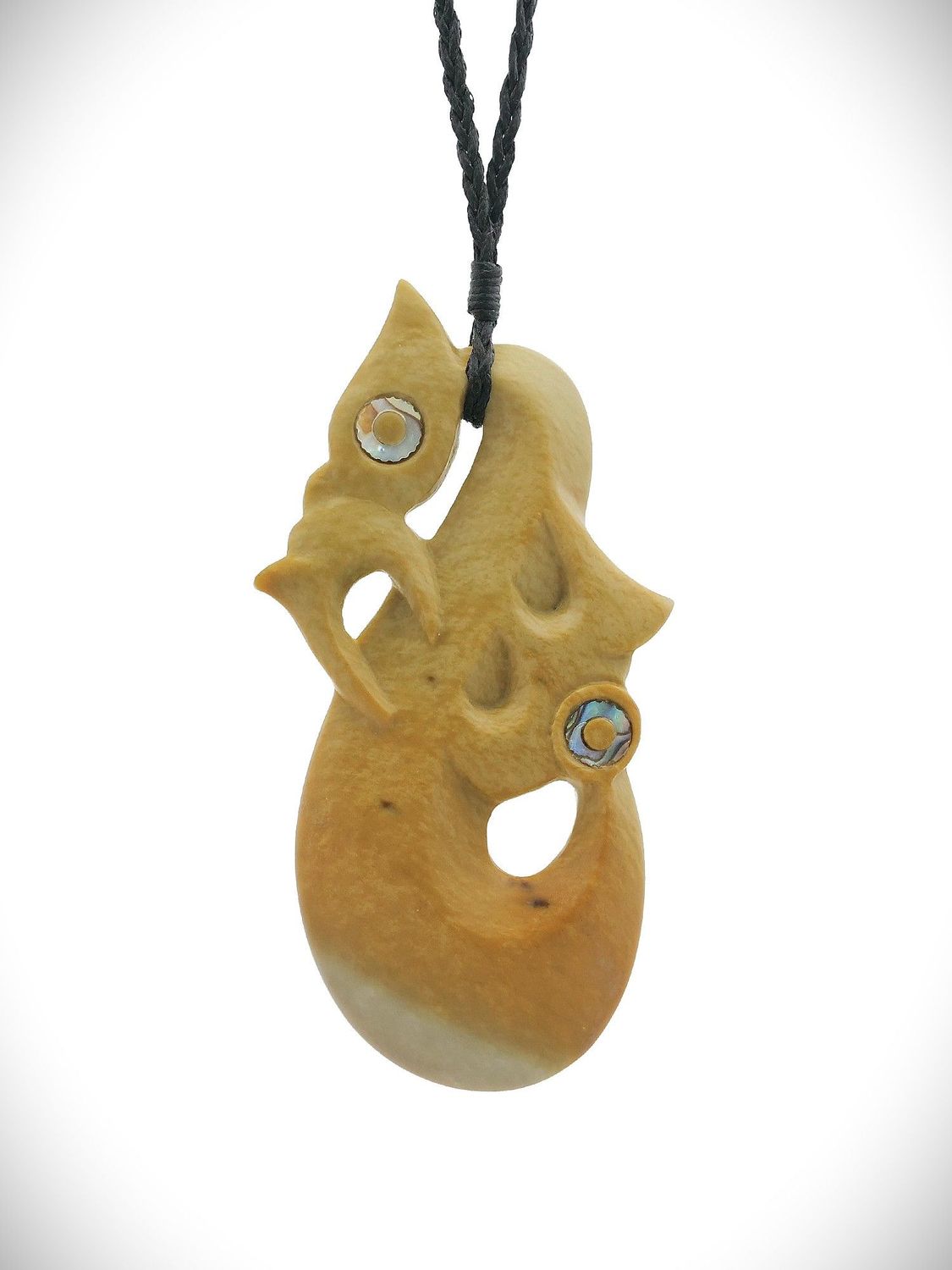 Moko Pounamu Manaia NZ Genuine Raukaraka Greenstone - Taupiri