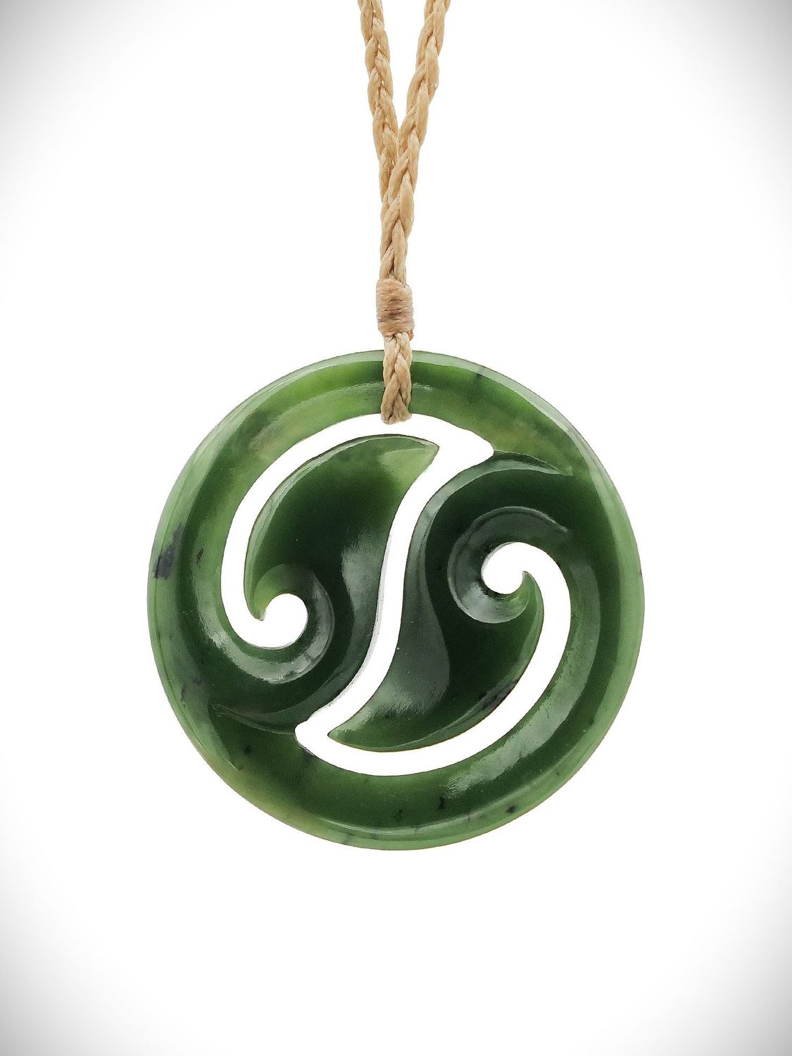 Moko Pounamu Yin Yang Porohita NZ Genuine Kawakawa Greenstone - Ohautira Moko Pounamu Yin Yang Porohita NZ Genuine Kawakawa Greenstone - Ohautira