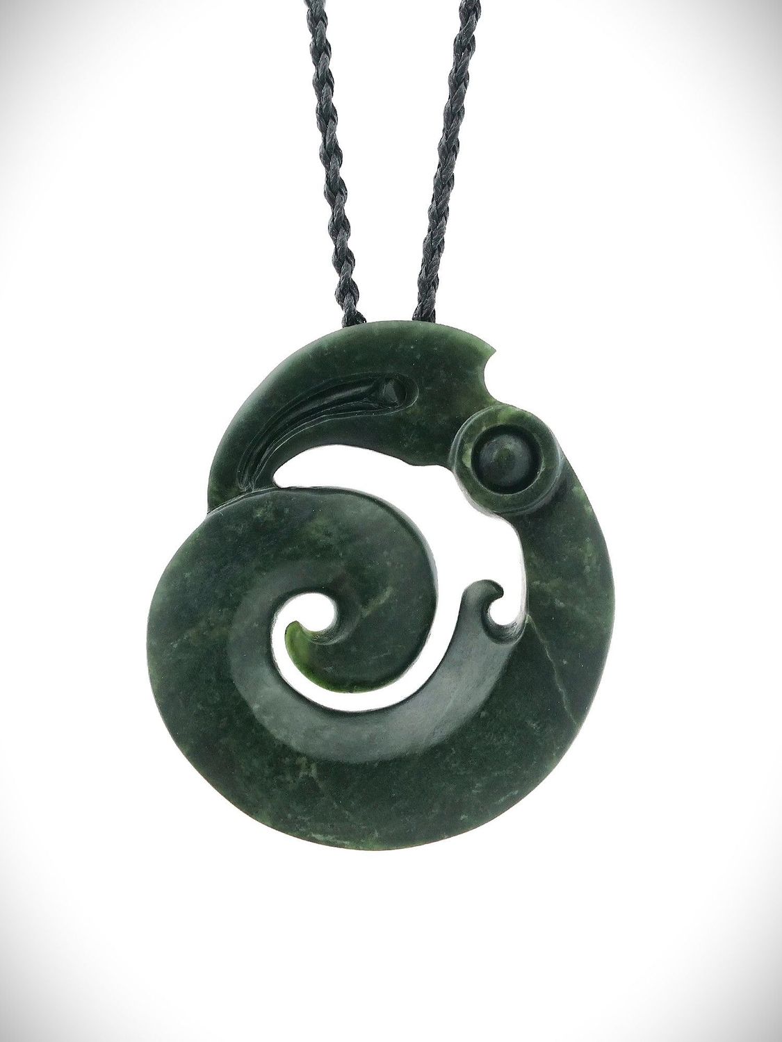 Moko Pounamu Koropepe NZ Genuine Kawakawa Greenstone - Mangatawhiri Moko Pounamu Koropepe NZ Genuine Kawakawa Greenstone - Mangatawhiri