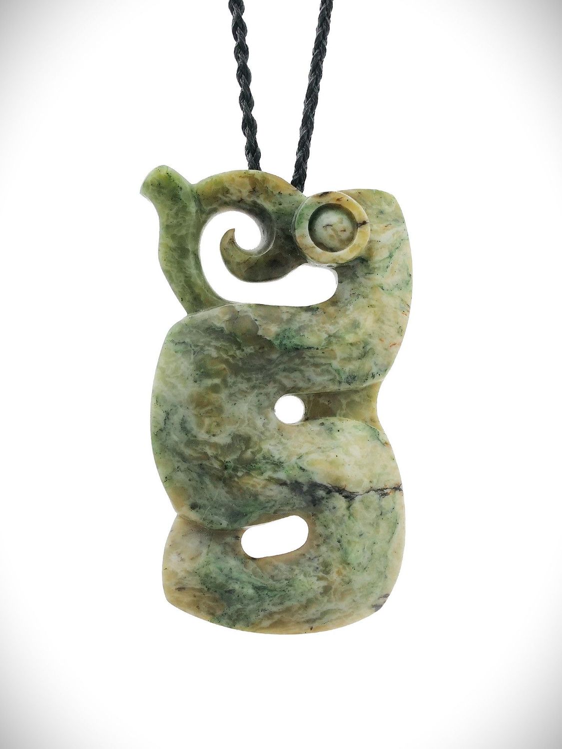 Moko Pounamu Manaia NZ Genuine Nelson Jade Te Tau Ihu Greenstone - Takerehaka