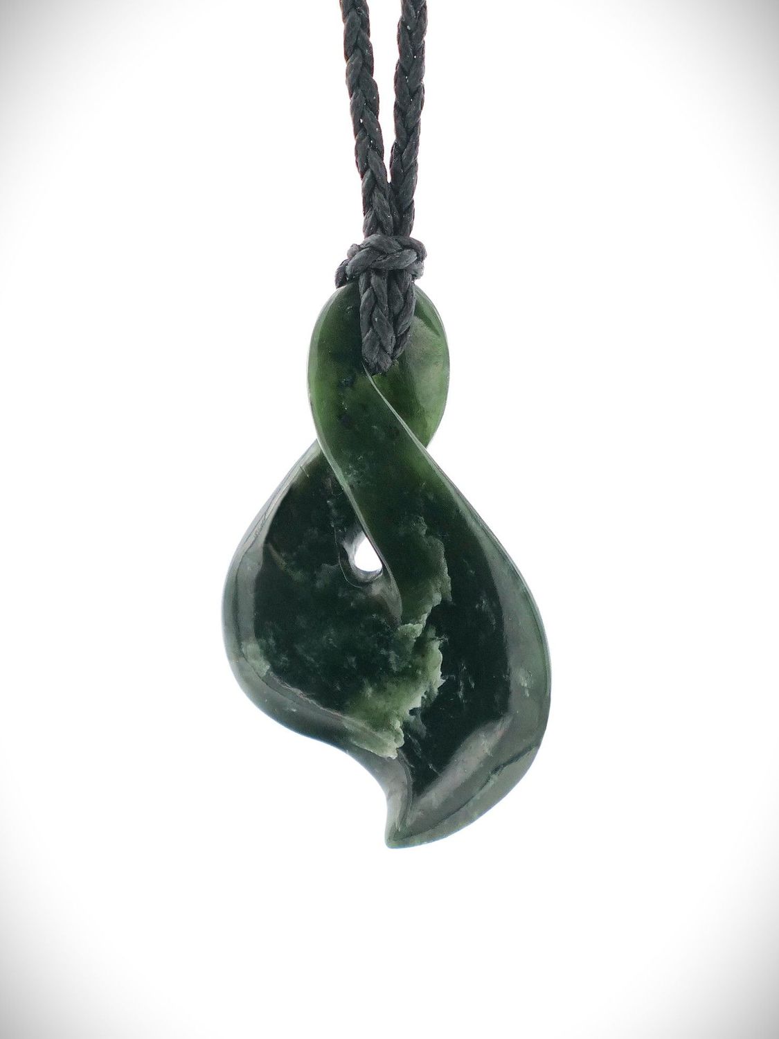 Moko Pounamu Pikorua NZ Genuine Kawakawa Greenstone - Manaaki