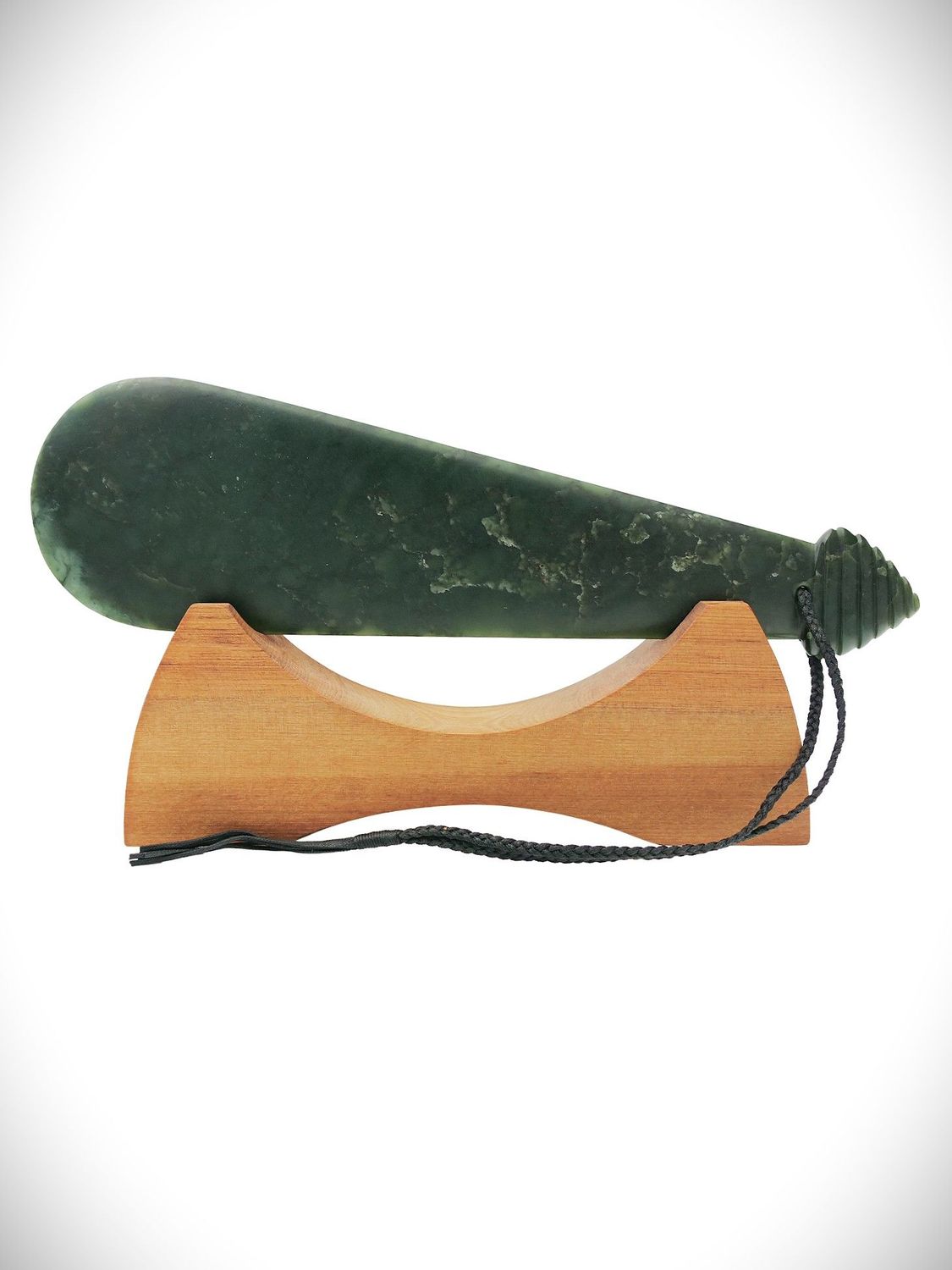 Moko Pounamu Mere Sculpture NZ Genuine Kawakawa Pounamu - Tahorakuri