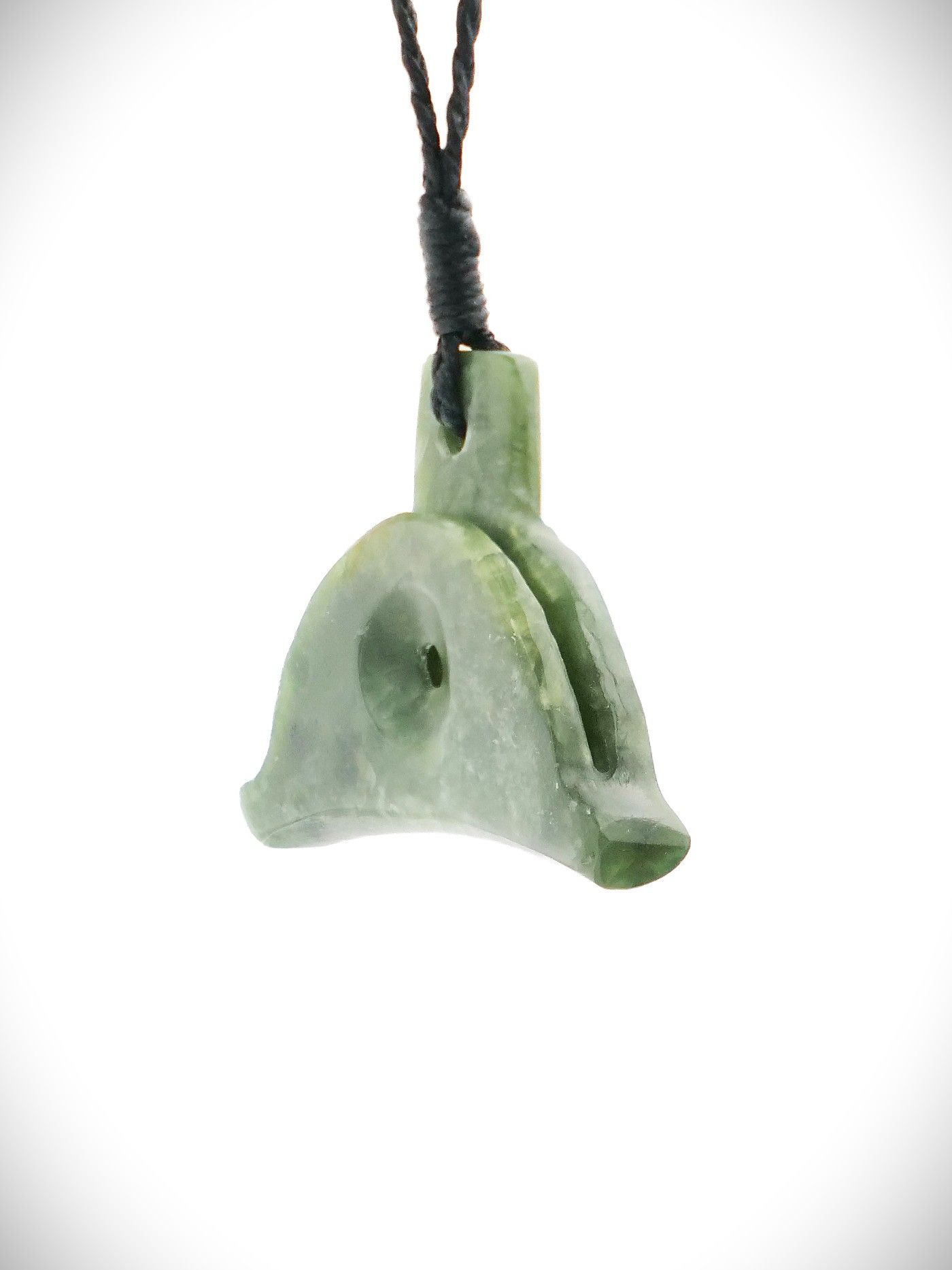 Moko Pounamu Shepherds Whistle NZ Genuine Kahotea Greenstone - Puketaha