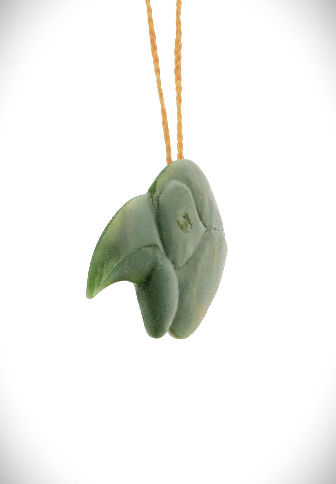 Moko Pounamu Tui NZ Genuine Raukaraka Greenstone - Tui