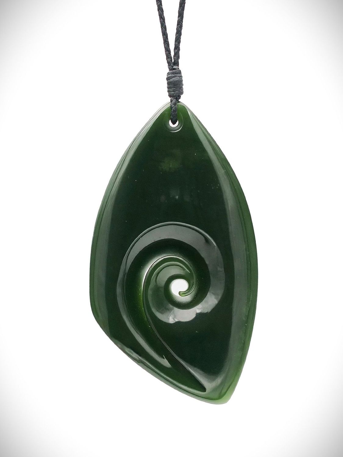 Moko Pounamu Roimata (Teardrop) NZ Genuine Kawakawa Greenstone - Ngarunui Moko Pounamu Roimata (Teardrop) NZ Genuine Kawakawa Greenstone - Ngarunui