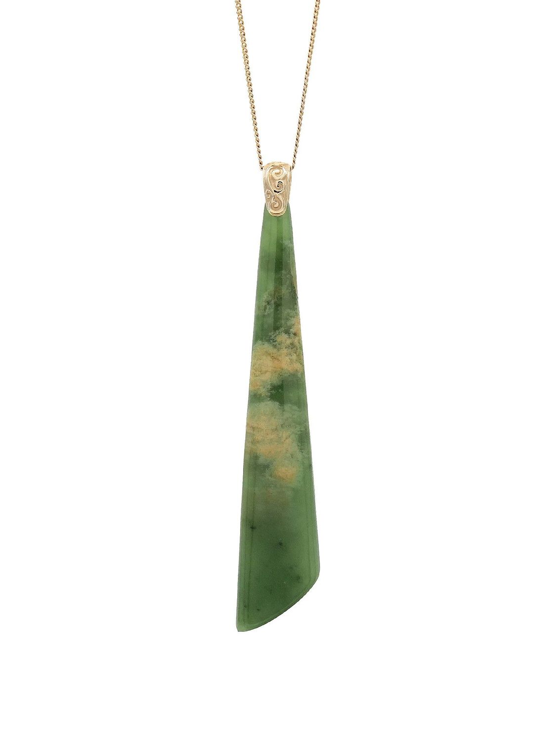 Moko Pounamu Kuru NZ Genuine Kahurangi Flower Greenstone 9ct Gold - Ongarue Moko Pounamu Kuru NZ Genuine Kahurangi Flower Greenstone 9ct Gold - Ongarue