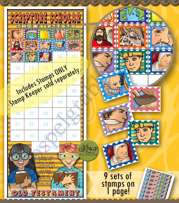 Scripture Scholar MARCH Stamps (Old Testament)