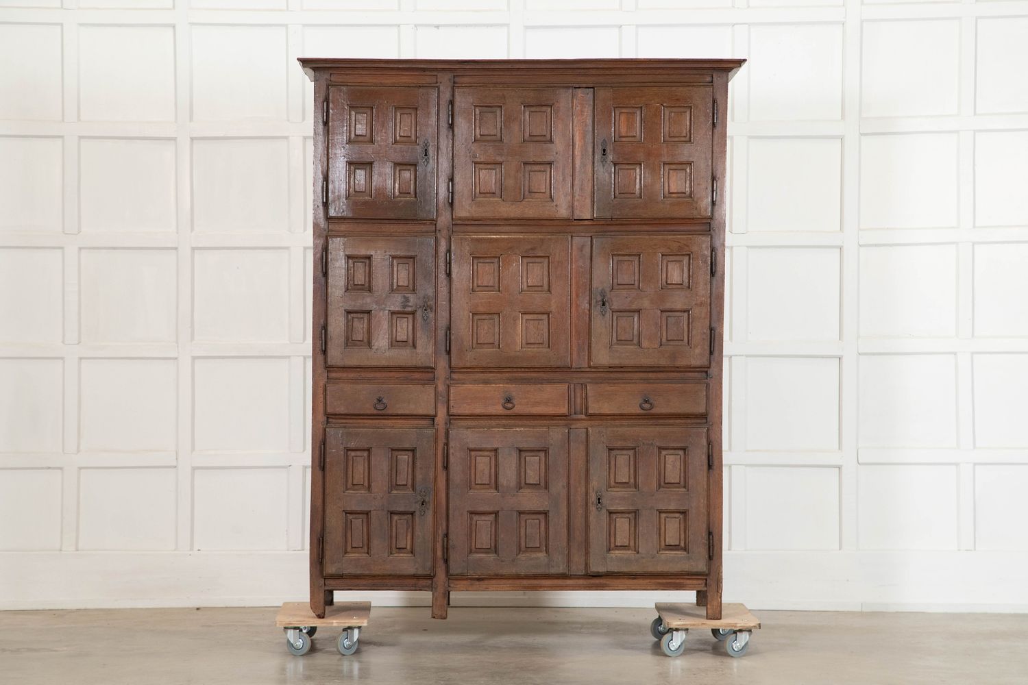 Large 18thC French Oak Housekeepers Cupboard
