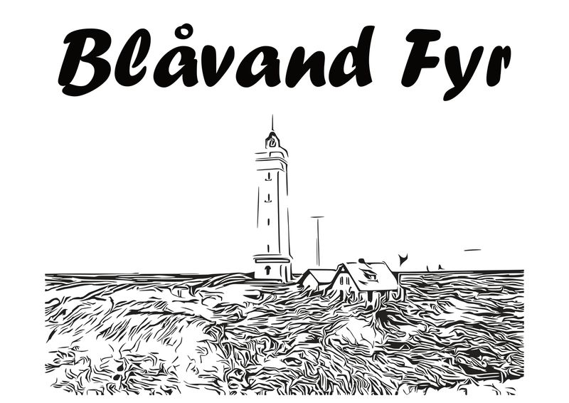 Round Sweat Heavy beidseitig bedruckt, Motive Blåvand Fyr   und Gruppenlogo