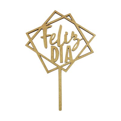 BAKEDARLING BDLGC-003 Letrero Feliz Dia Madera Chico