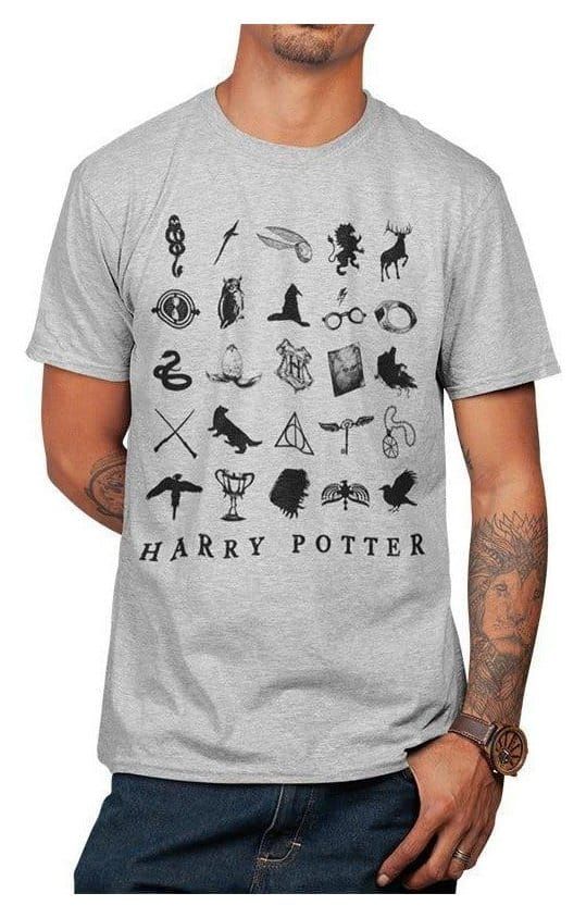 CAMISETA ICONOS MAGICOS HARRY POTTER