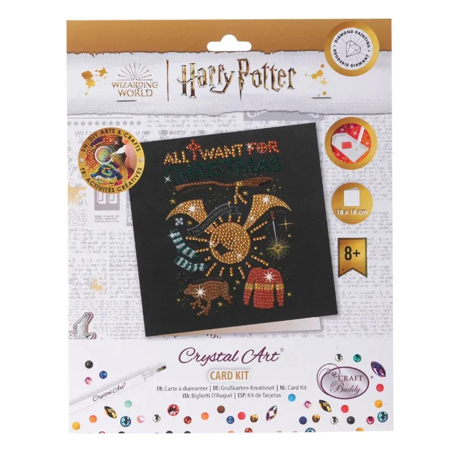 CRYSTAL ART POSTAL SNITCH DORADA HARRY POTTER