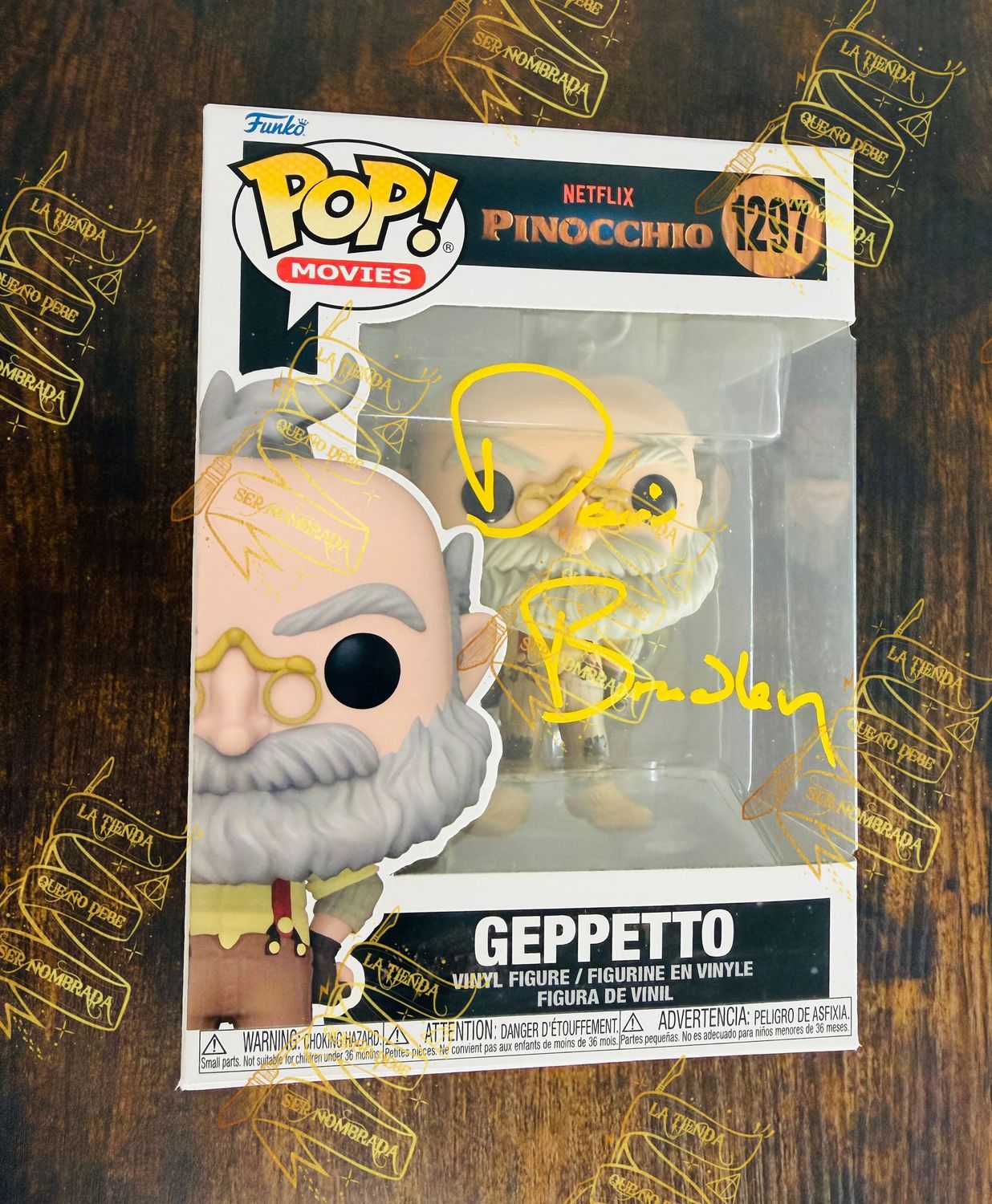 FUNKO POP Nº1297 GEPPETTO PINOCCHIO FIRMADO POR DAVID BRADLEY (GEPPETTO) FUNKO POP Nº1297 GEPPETTO PINOCCHIO FIRMADO POR DAVID BRADLEY (GEPPETTO)