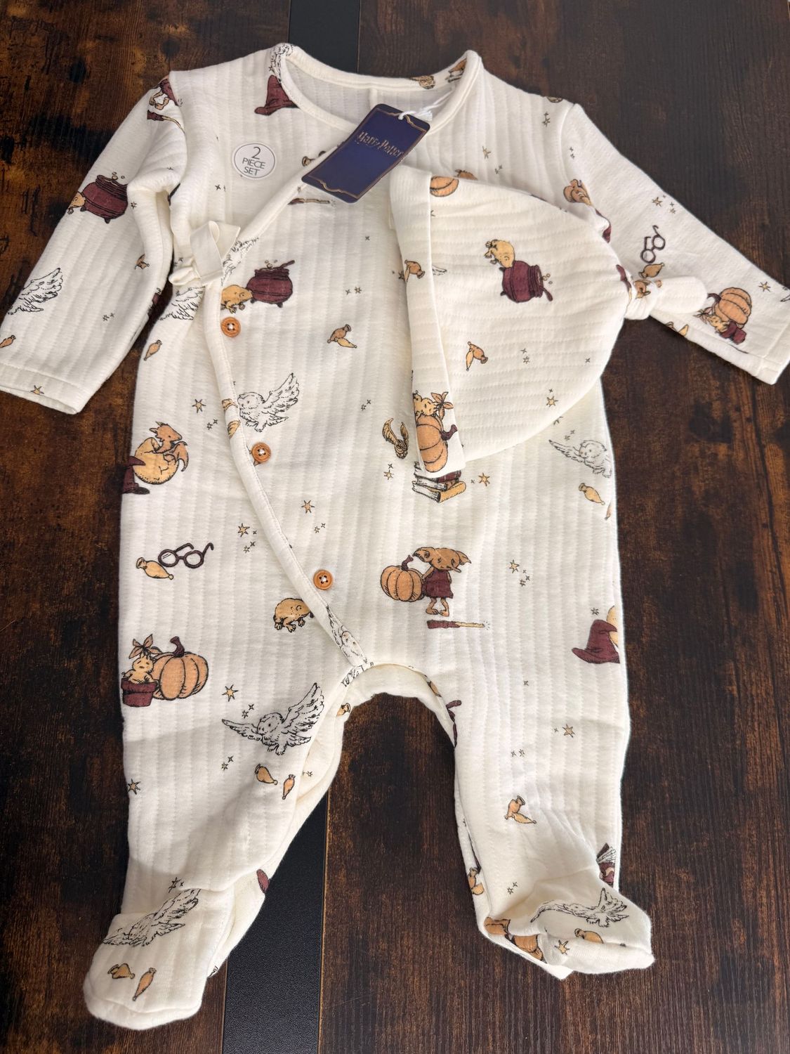BODY BEBE CRIATURAS MAGICAS 2 PIEZAS HARRY POTTER