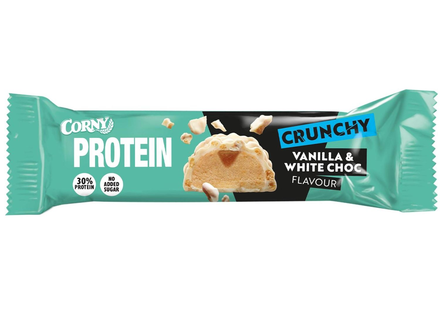 Barrita protein vainilla y chocolate blanco CORNY 45 g.