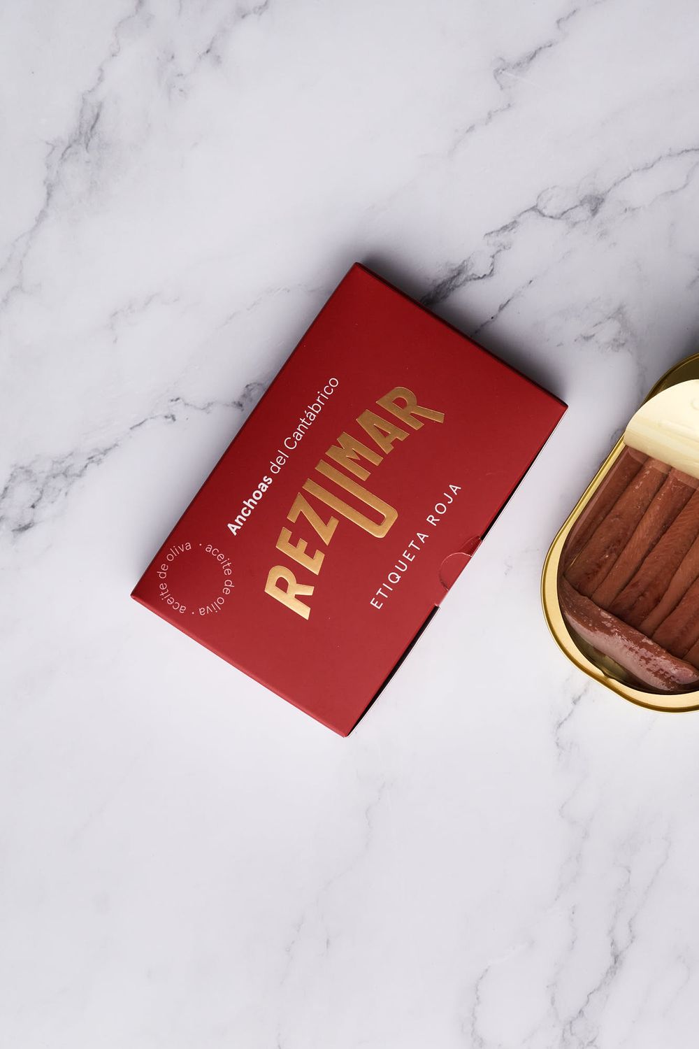 Filetes de anchoa en aceite de oliva REZUMAR 120 g.