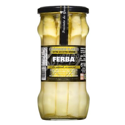 Espárragos blancos extra 6/9 extra gruesos FERBA 540 g.