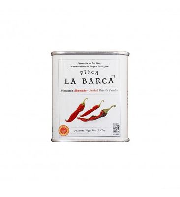 Pimentón ahumado picante D.O.P. FINCA LA BARCA 70 g.