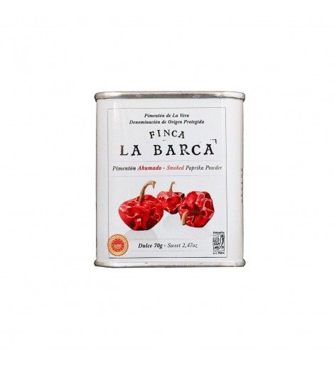 Pimentón ahumado dulce D.O.P. FINCA LA BARCA 70 g.