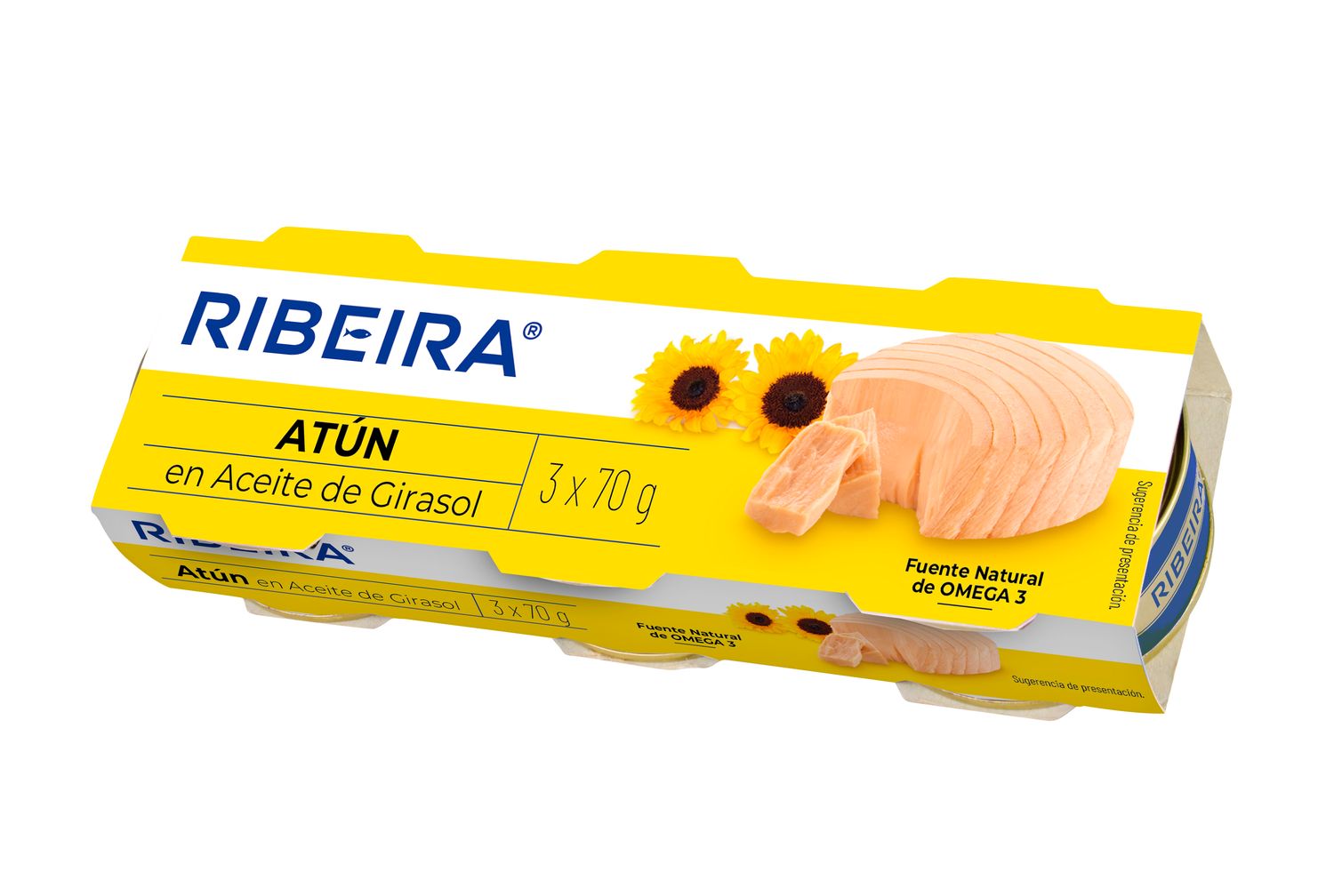 Atún en aceite de girasol RIBEIRA 3x70 g.