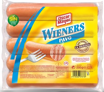 Salchichas estilo Wieners pavo OSCAR MAYER 200 g.