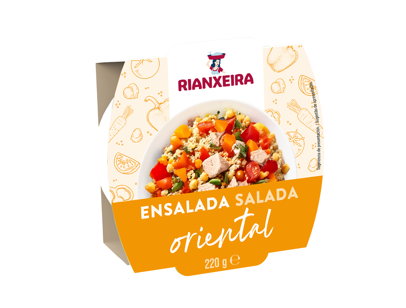 Ensalada salada oriental RIANXEIRA 220 g.