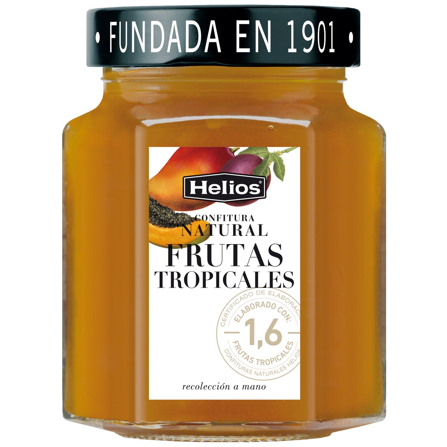 Confitura natural frutas tropicales HELIOS 330 g.