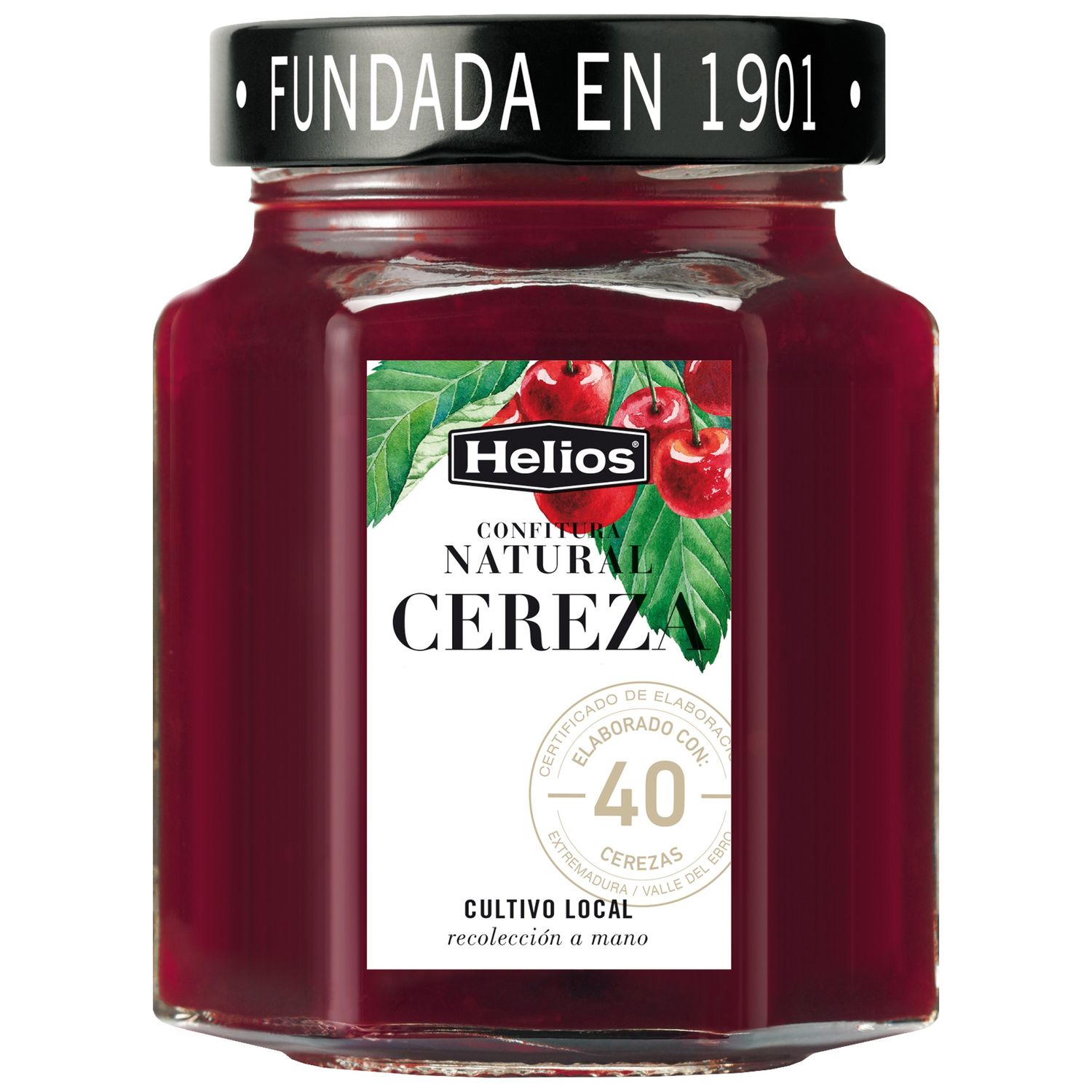 Confitura natural cereza HELIOS 330 g.