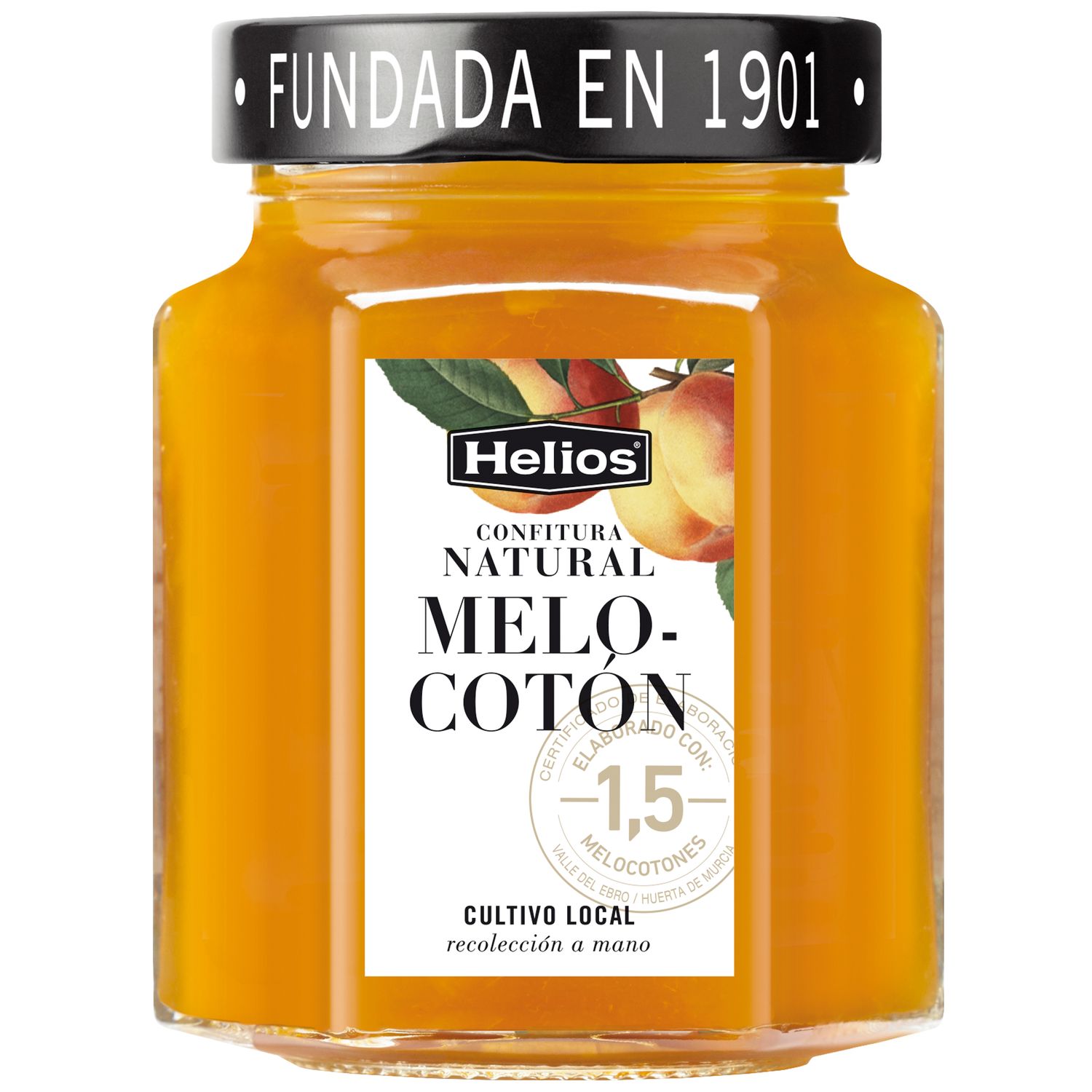 Confitura natural melocotón HELIOS 330 g.
