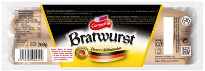 Salchichas Bratwurst CAMPOFRÍO 260 g.