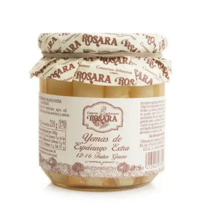 Yemas de espárrago extra 12-16 frutos grueso ROSARA 345 g.